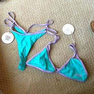 Unworn Boutine LA Bikini Size M, Blue & Purple